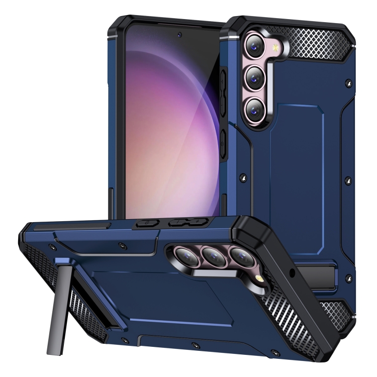 

For Samsung Galaxy S23+ 5G Matte Holder Phone Case(Royal Blue)