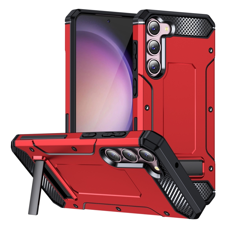

For Samsung Galaxy S23+ 5G Matte Holder Phone Case(Red)