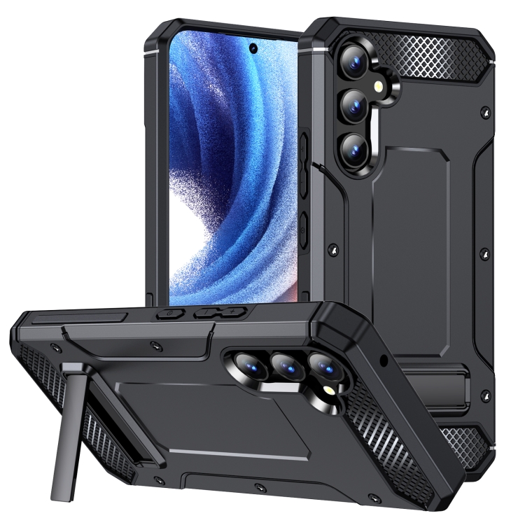

For Samsung Galaxy A54 5G Matte Holder Phone Case(Black)