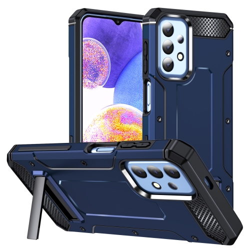 

For Samsung Galaxy A23/A13 4G/5G/M13 5G Matte Holder Phone Case(Royal Blue)