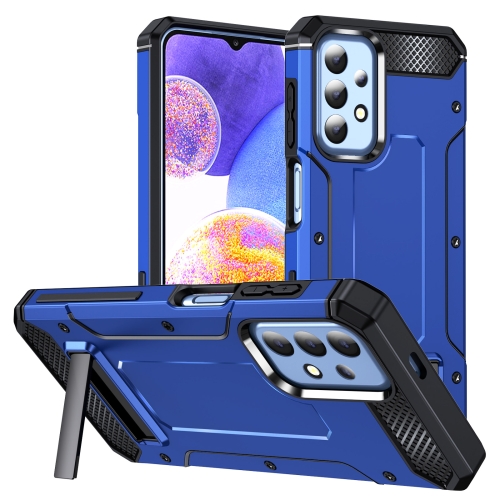 

For Samsung Galaxy A23/A13 4G/5G/M13 5G Matte Holder Phone Case(Dark Blue)
