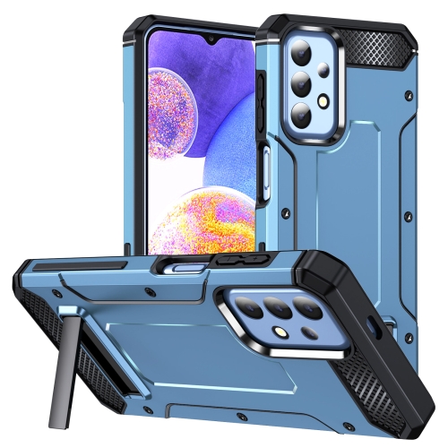 

For Samsung Galaxy A23/A13 4G/5G/M13 5G Matte Holder Phone Case(Space Blue)