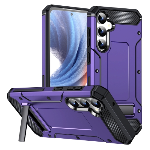 

For Samsung Galaxy S23 FE 5G Matte Holder Phone Case(Purple)