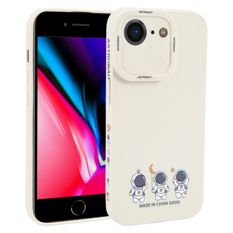 

For iPhone SE 2022 / SE 2020 / 8 / 7 Astronaut Pattern TPU Phone Case(White)