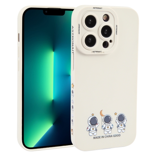 

For iPhone 13 Pro Max Astronaut Pattern TPU Phone Case(White)