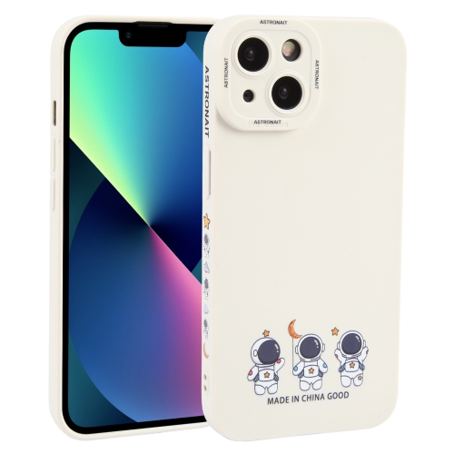 

For iPhone 13 mini Astronaut Pattern TPU Phone Case(White)