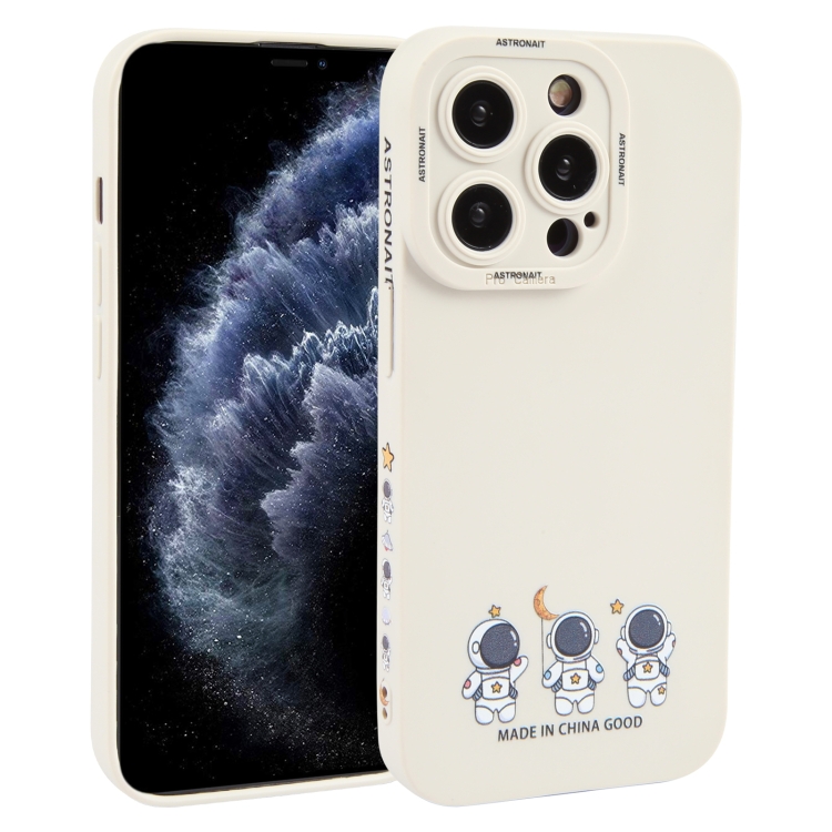 

For iPhone 11 Pro Max Astronaut Pattern TPU Phone Case(White)
