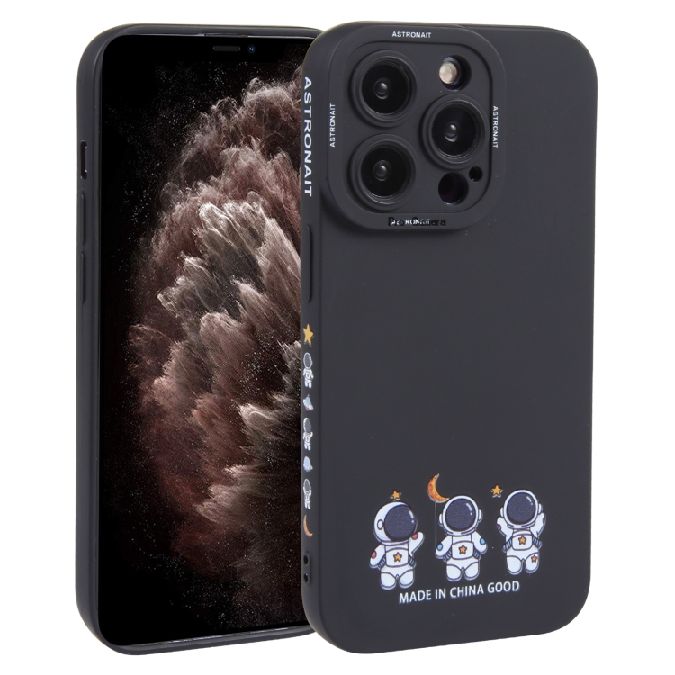 

For iPhone 11 Pro Astronaut Pattern TPU Phone Case(Black)