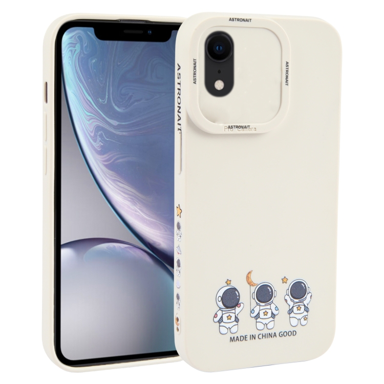 

For iPhone XR Astronaut Pattern TPU Phone Case(White)