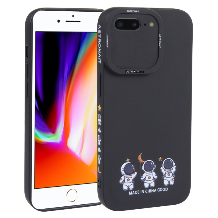 

For iPhone 8 Plus / 7 Plus Astronaut Pattern TPU Phone Case(Black)