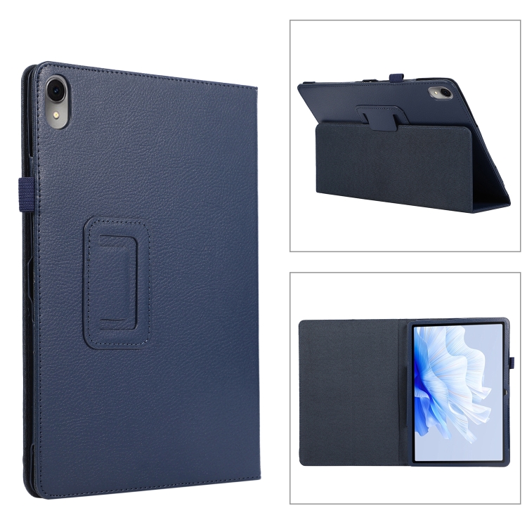 

For Huawei MatePad Air 11.5 inch Litchi Texture Leather Tablet Case with Holder(Dark Blue)