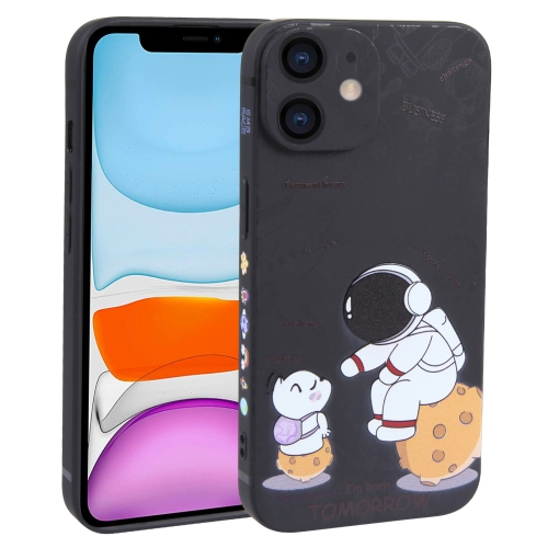 

For iPhone 11 Astronaut Pattern Frosted TPU Phone Case(Black)