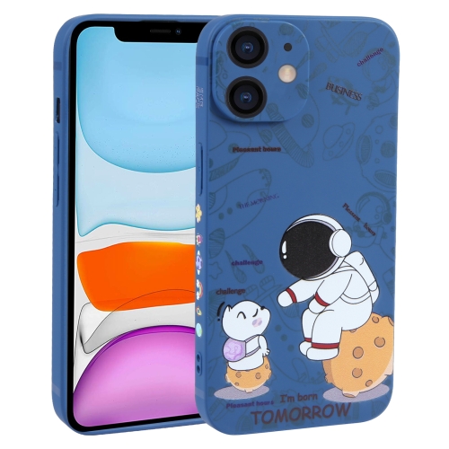 

For iPhone 11 Astronaut Pattern Frosted TPU Phone Case(Blue)