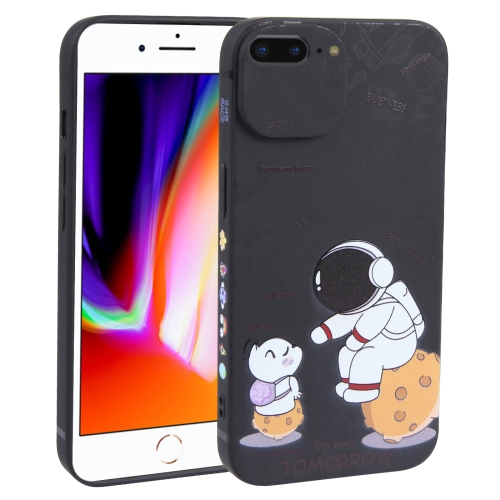 

For iPhone 8 Plus / 7 Plus Astronaut Pattern Frosted TPU Phone Case(Black)