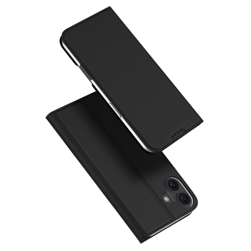 

For iPhone 16 Plus DUX DUCIS Skin Pro Series Flip Leather Phone Case(Black)