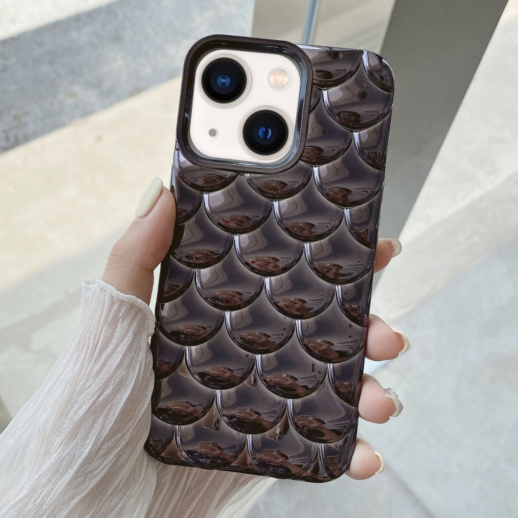 

For iPhone 14 3D Scale Style TPU Phone Case(Black)
