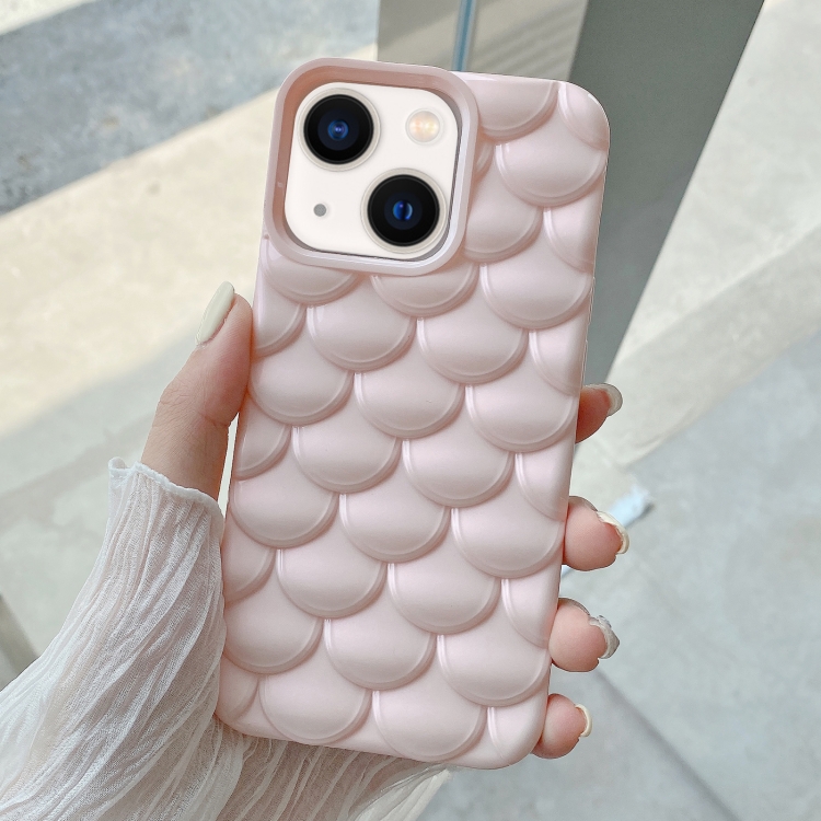 

For iPhone 14 3D Scale Style TPU Phone Case(Pink)