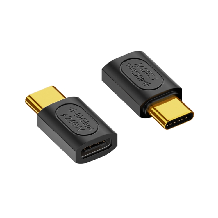

40Gbps 240W USB-C / Type-C Female to USB-C / Type-C Female Straight Adapter(Black)