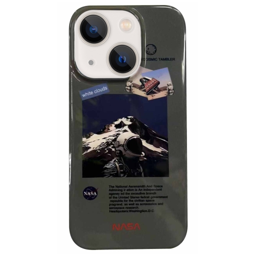 

For iPhone 14 Plus Astronaut Pattern Glossy PC Phone Case(Green)
