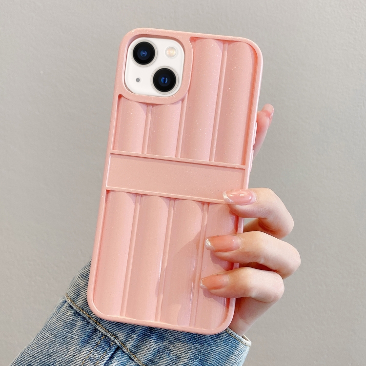 

For iPhone 14 Plus Glitter Powder Door Frame TPU Phone Case(Dark Green)