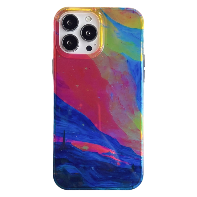 

For iPhone 14 Pro Double-sided Film Laser Phone Case(Colorful)