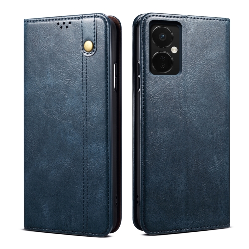 

For OnePlus Nord CE 3 Oil Wax Crazy Horse Texture Leather Phone Case(Blue)