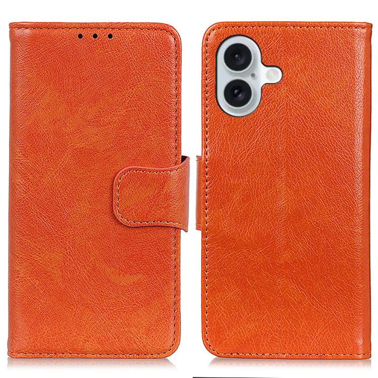 

For iPhone 17 Nappa Texture Leather Case(Orange)