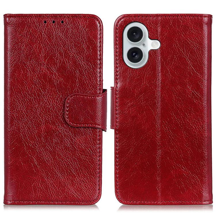 

For iPhone 17 Nappa Texture Leather Case(Red)