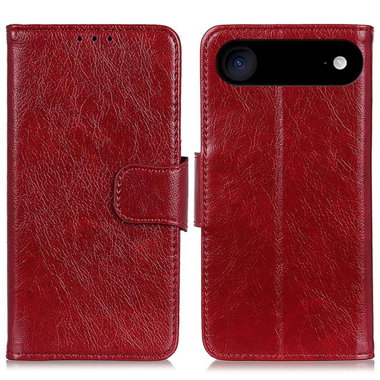 

For iPhone 17 Air Nappa Texture Leather Case(Red)