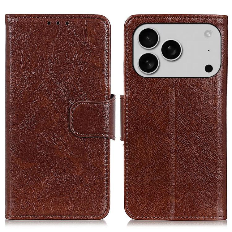 

For iPhone 17 Pro Nappa Texture Leather Case(Brown)