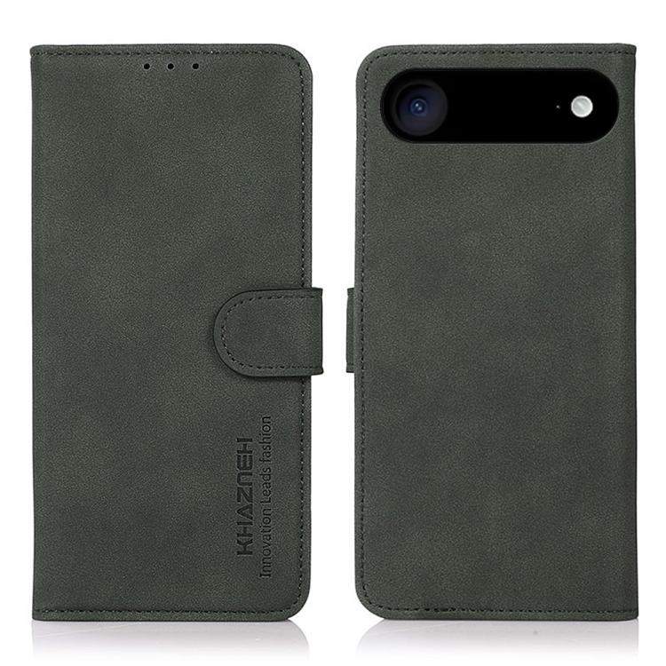 

For iPhone 17 Air KHAZNEH Matte Texture Leather Phone Case(Green)