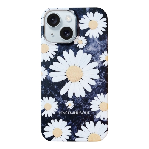 

For iPhone 15 Frosted Daisy Film Phone Case(White Flower)