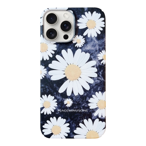 

For iPhone 15 Pro Frosted Daisy Film Phone Case(White Flower)