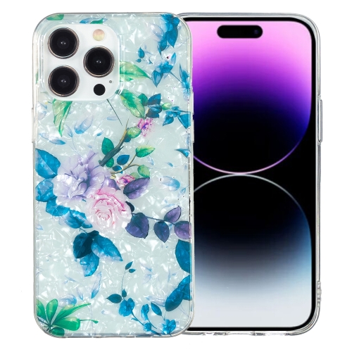 

For iPhone 14 Pro IMD Shell Pattern TPU Phone Case(Rose)
