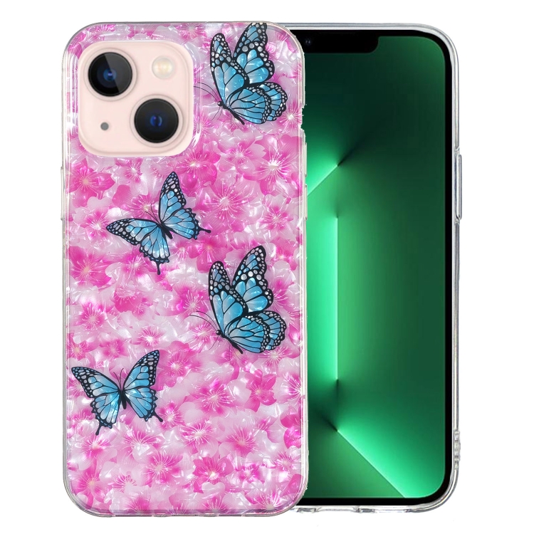 

For iPhone 13 IMD Shell Pattern TPU Phone Case(Colorful Butterfly)