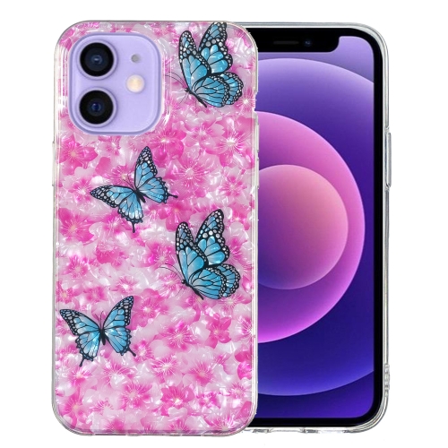 

For iPhone 12 mini IMD Shell Pattern TPU Phone Case(Colorful Butterfly)