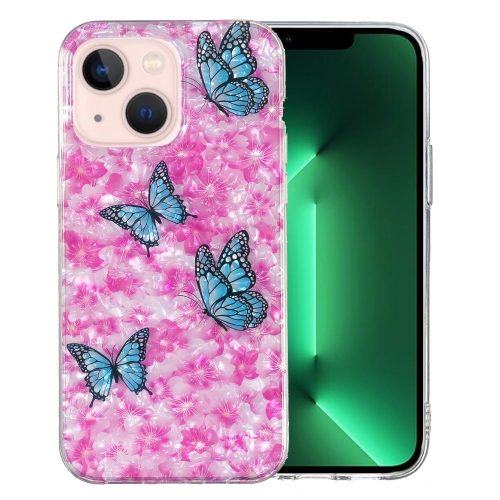 

For iPhone 15 Plus IMD Shell Pattern TPU Phone Case(Colorful Butterfly)