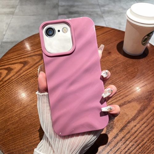 

For iPhone SE 2022&2020/8/7/6 Solid Color Wave Texture TPU Phone Case(Taro Purple)