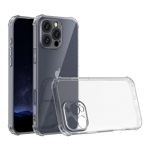 

For iPhone 16 Pro Four-Corner Shockproof Clear TPU Phone Case(Transparent)