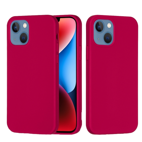 

For iPhone 15 Solid Color Silicone Phone Case(Rose Red)