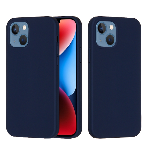 

For iPhone 15 Solid Color Silicone Phone Case(Midnight Blue)