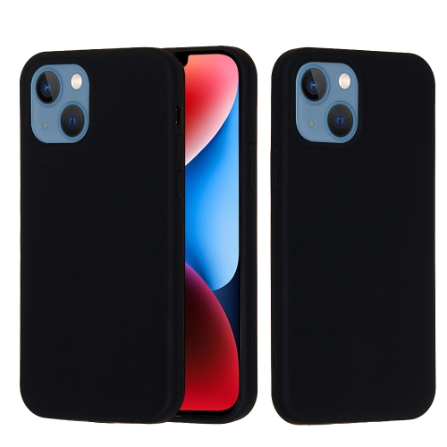 

For iPhone 15 Plus Solid Color Silicone Phone Case(Black)