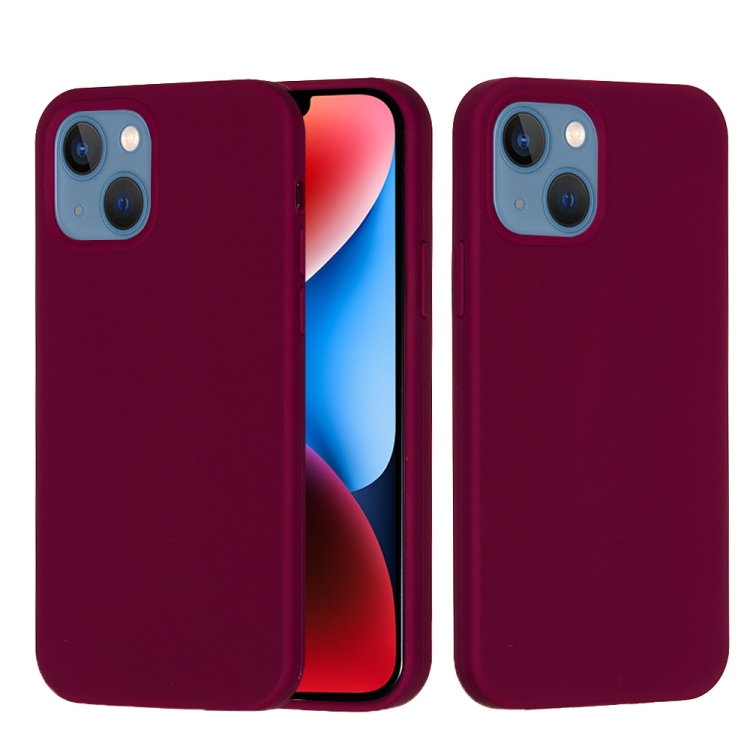 

For iPhone 15 Plus Solid Color Silicone Phone Case(Violet)