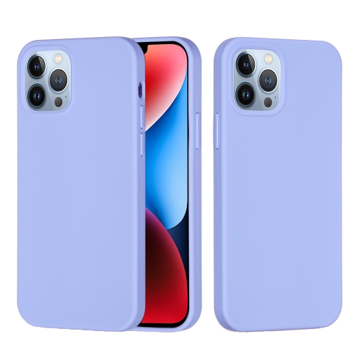 

For iPhone 15 Pro Solid Color Silicone Phone Case(Purple)