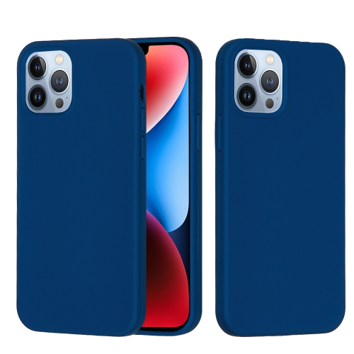 

For iPhone 15 Pro Solid Color Silicone Phone Case(Cobalt Blue)