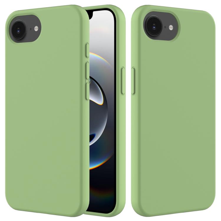 

For iPhone 16e Solid Color Silicone Phone Case(Mint Green)