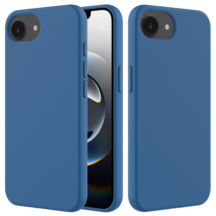 

For iPhone 16e Solid Color Silicone Phone Case(Cobalt Blue)