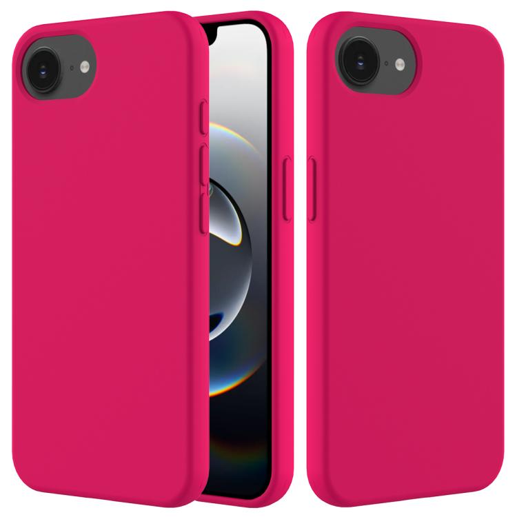 

For iPhone 16e Solid Color Silicone Phone Case(Rose Red)
