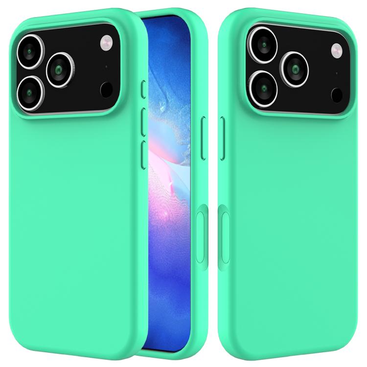 

For iPhone 17 Pro Solid Color Silicone Phone Case(Green)