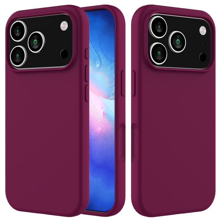 

For iPhone 17 Pro Solid Color Silicone Phone Case(Violet)